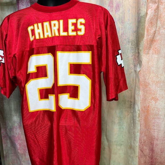 VTG๐ NFL Team Apparel Youth Kansas City Chiefs Charles Number 25 Jersey - Picture 6 of 15